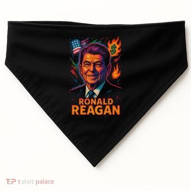 Ronald Reagan Neon USA-Made Doggie Bandana