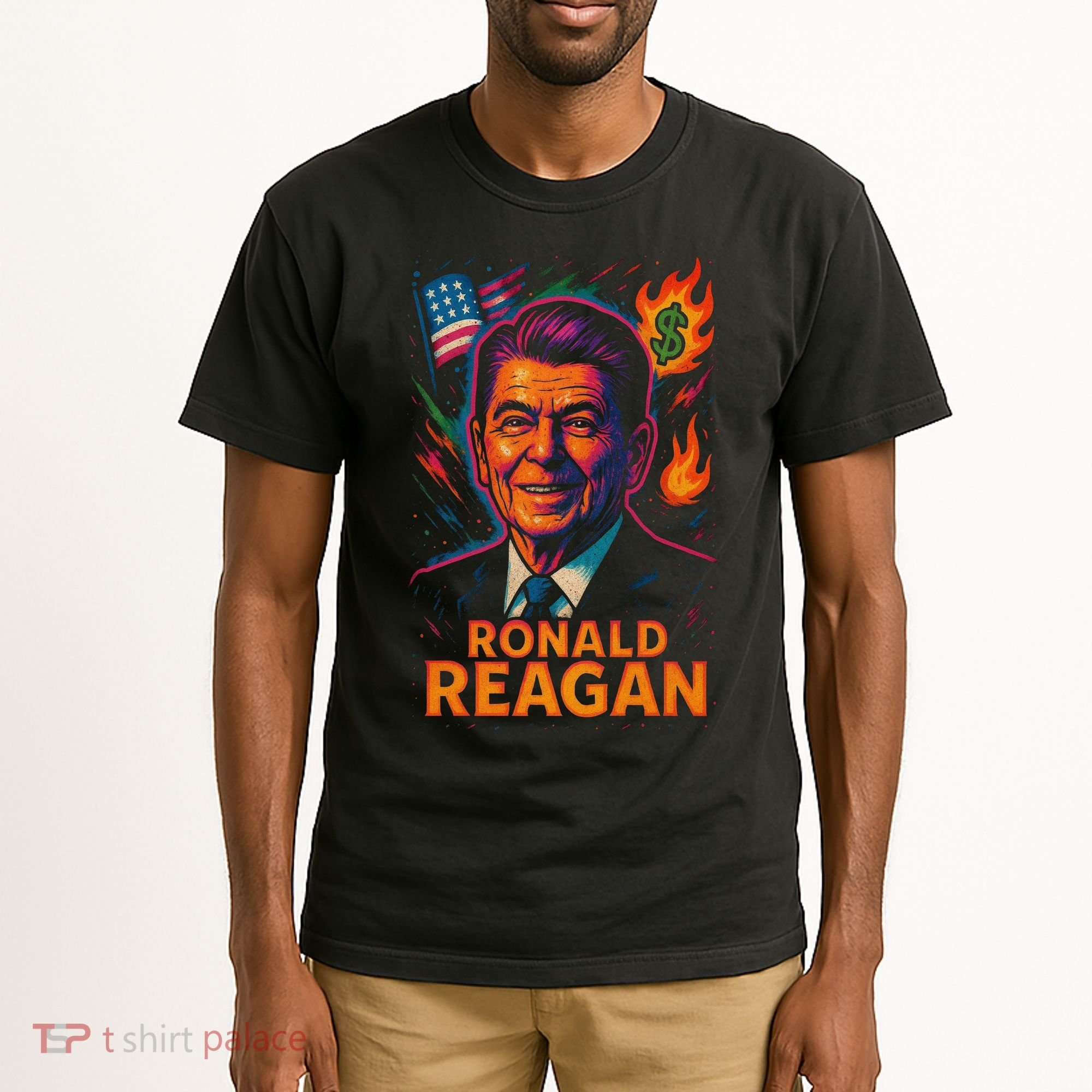 Ronald Reagan Neon Tall T-Shirt