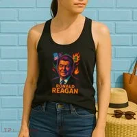 Ronald Reagan Neon Women's Tank Top thumb 2
