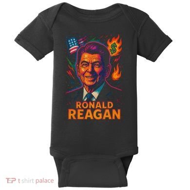 Ronald Reagan Neon Baby Bodysuit