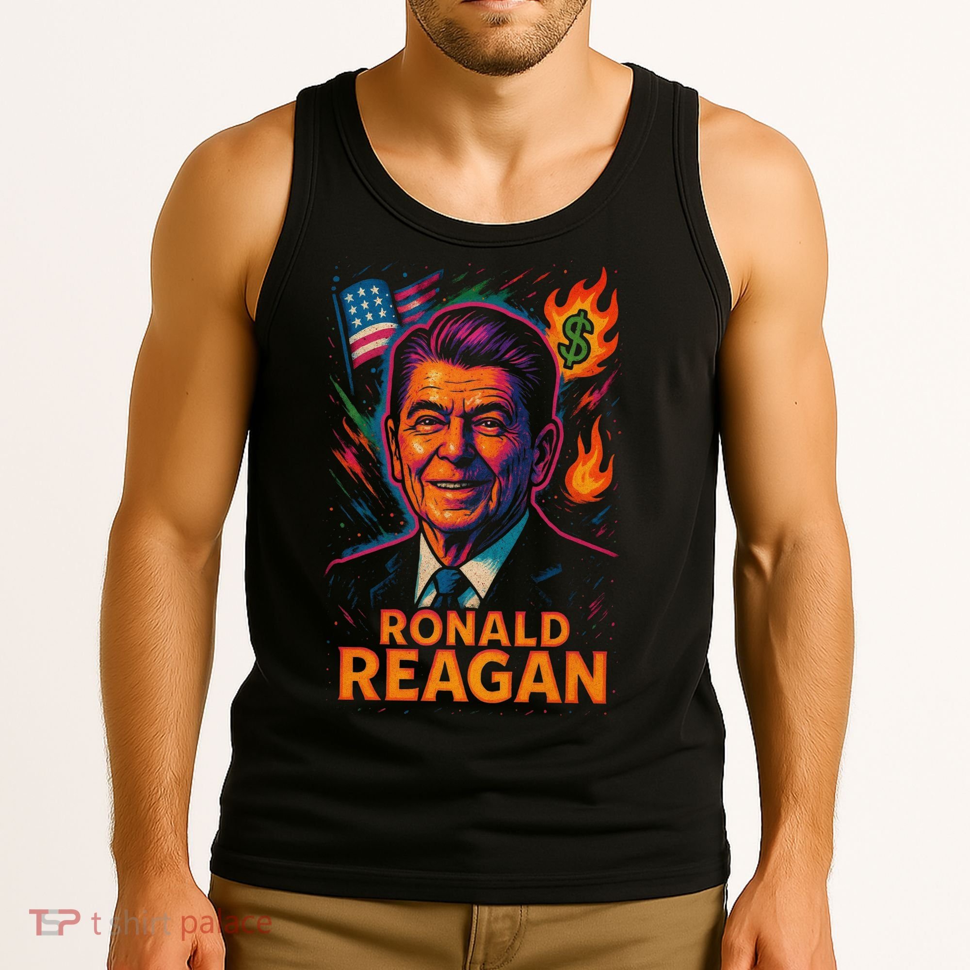 Ronald Reagan Neon Tank Top