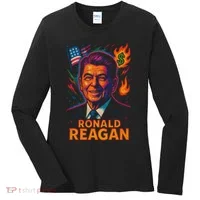 Ronald Reagan Neon Women's Long Sleeve Shirt thumb 0