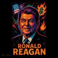 Ronald Reagan Neon Women's Long Sleeve Shirt thumb 2