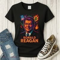 Ronald Reagan Neon Women's T-Shirt thumb 3