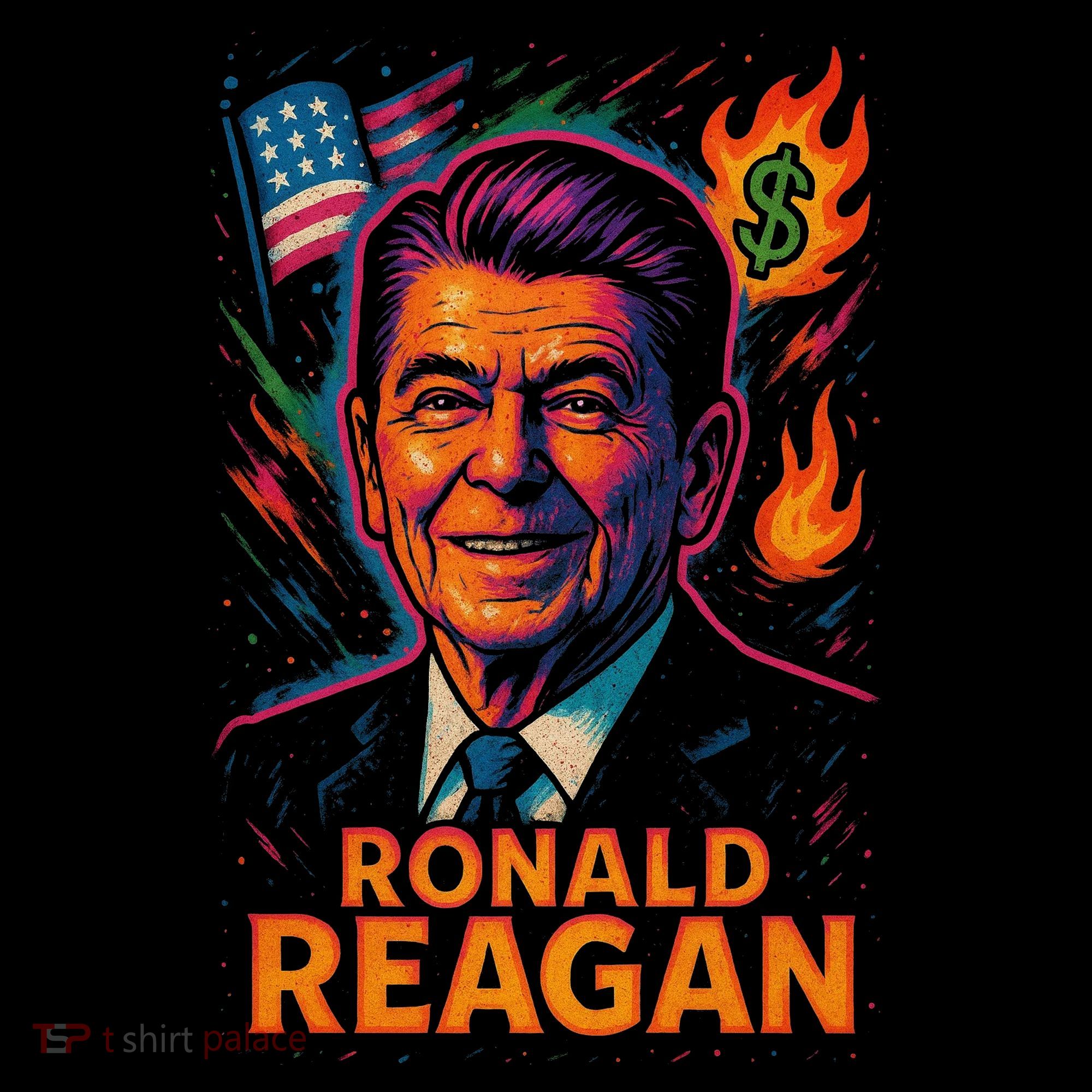 Ronald Reagan Neon Women's T-Shirt