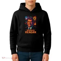 Ronald Reagan Neon Kids Hoodie thumb 4