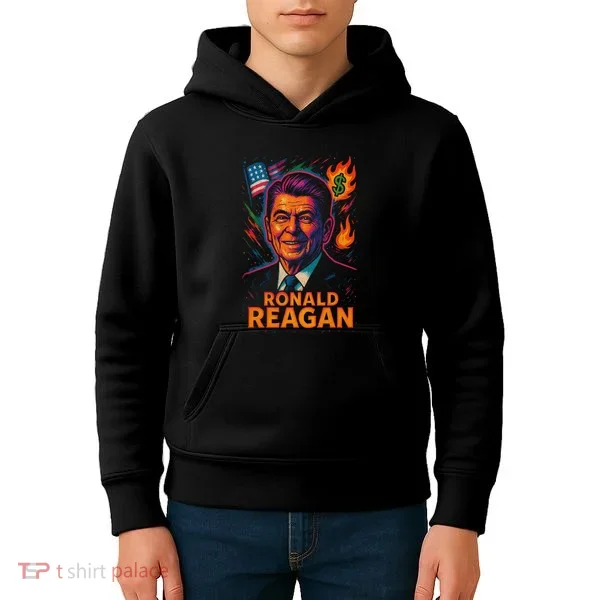 Ronald Reagan Neon Kids Hoodie