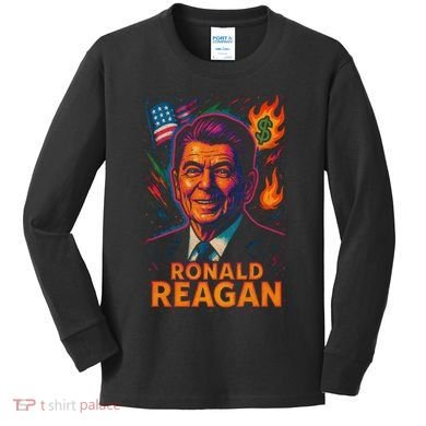 Ronald Reagan Neon Kids Long Sleeve Shirt