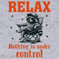 Raccoon Relax Nothing Under Control Women's Sweatshirt thumb 2