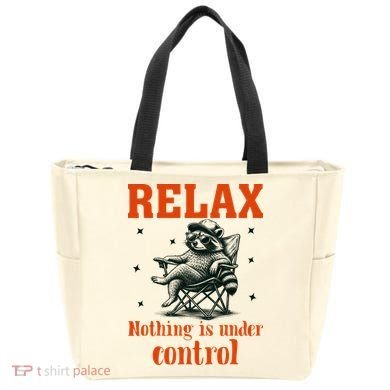 Raccoon Relax Nothing Under Control Tote Bag