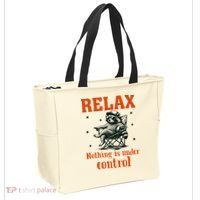 Raccoon Relax Nothing Under Control Tote Bag thumb 2
