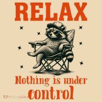 Raccoon Relax Nothing Under Control Tote Bag thumb 4