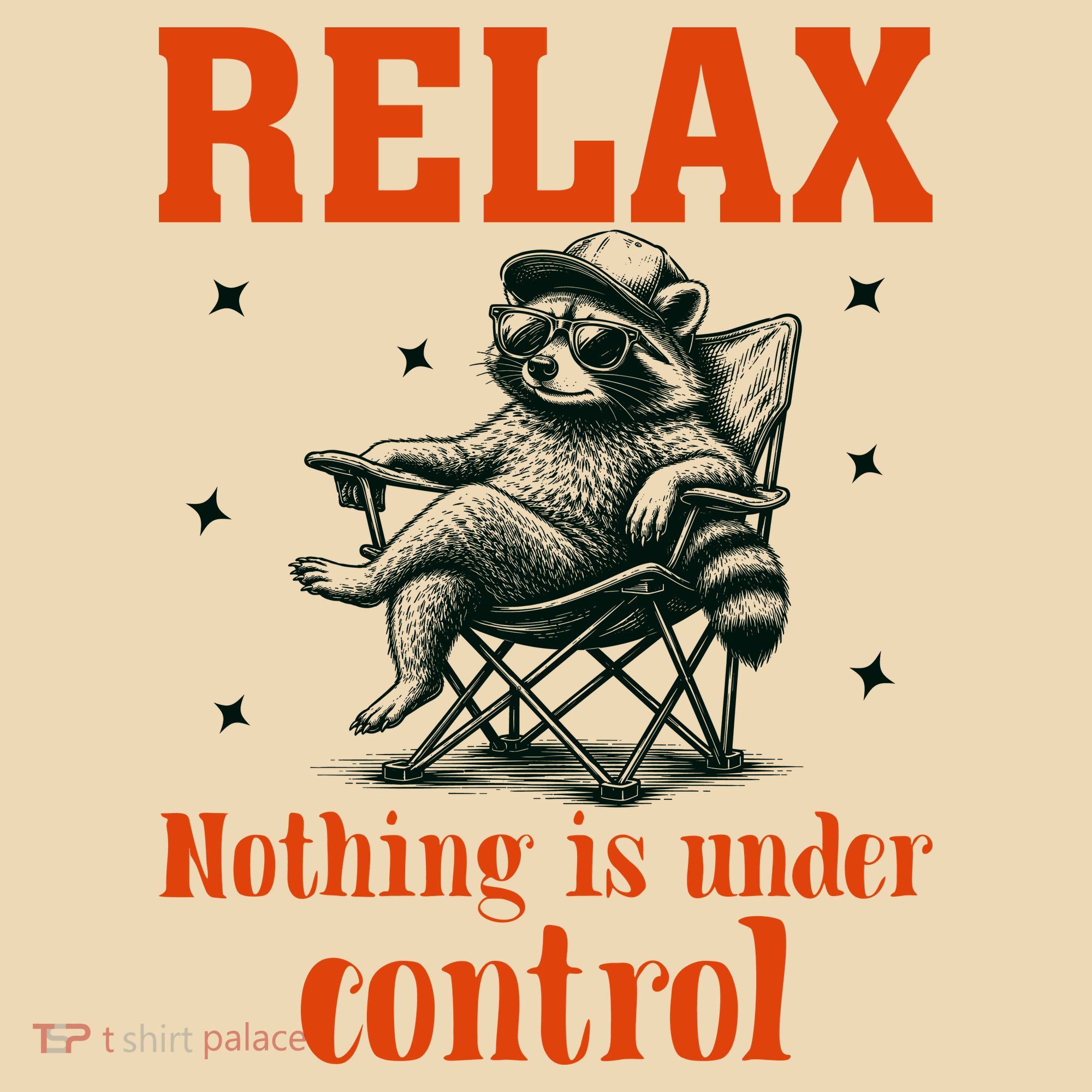 Raccoon Relax Nothing Under Control Tote Bag