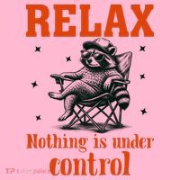 Raccoon Relax Nothing Under Control Coaster thumb 2