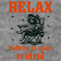 Raccoon Relax Nothing Under Control Toddler Hoodie thumb 2