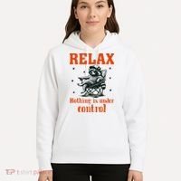 Raccoon Relax Nothing Under Control Hoodie thumb 5
