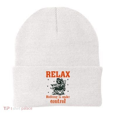 Raccoon Relax Nothing Under Control Beanie