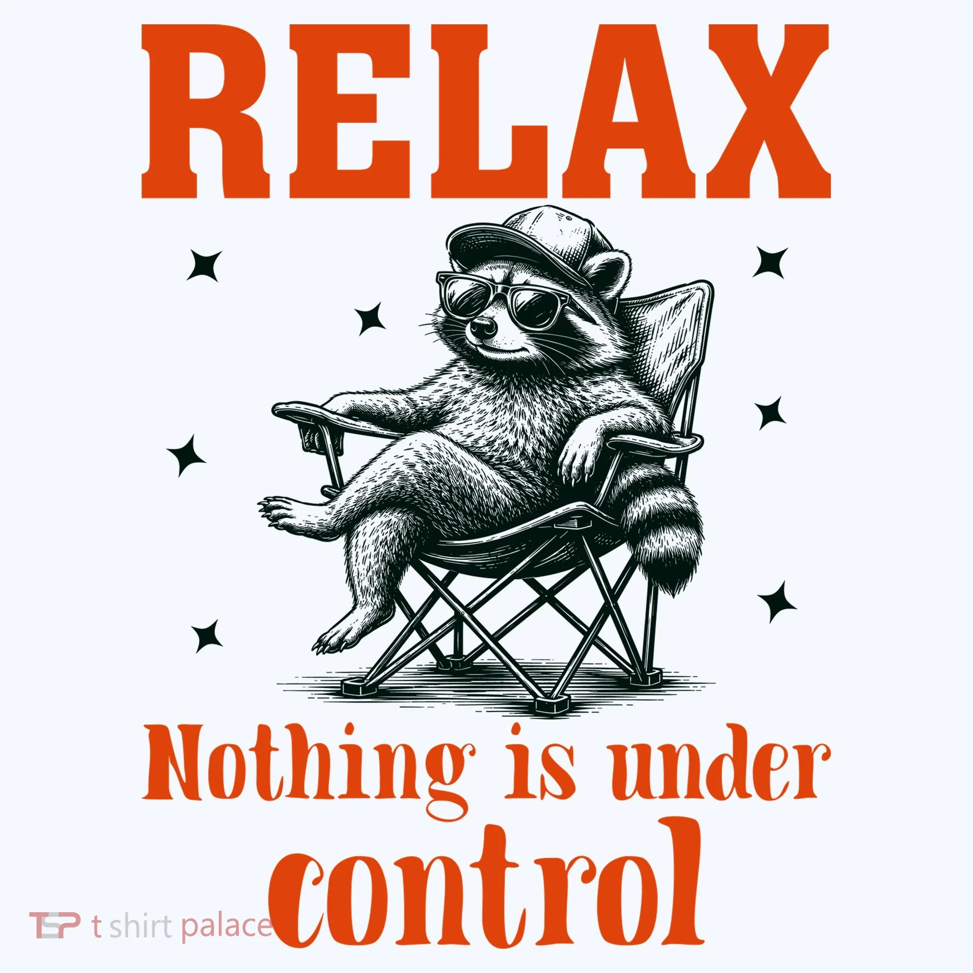 Raccoon Relax Nothing Under Control Women's Hoodie