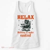 Raccoon Relax Nothing Under Control Women's Tank Top thumb 0