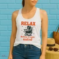 Raccoon Relax Nothing Under Control Women's Tank Top thumb 2