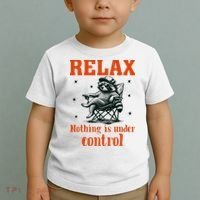 Raccoon Relax Nothing Under Control Toddler T-Shirt thumb 2