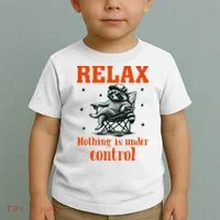 Raccoon Relax Nothing Under Control Toddler T-Shirt thumb 2