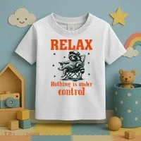 Raccoon Relax Nothing Under Control Toddler T-Shirt thumb 3