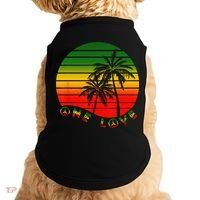 Rasta Reggae One Love Palms Reggaeton Rastafarian Pride Doggie Tank thumb 0