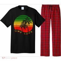 Rasta Reggae One Love Palms Reggaeton Rastafarian Pride Pajama Set thumb 0