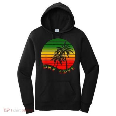 Rasta Reggae One Love Palms Reggaeton Rastafarian Pride Women's Hoodie