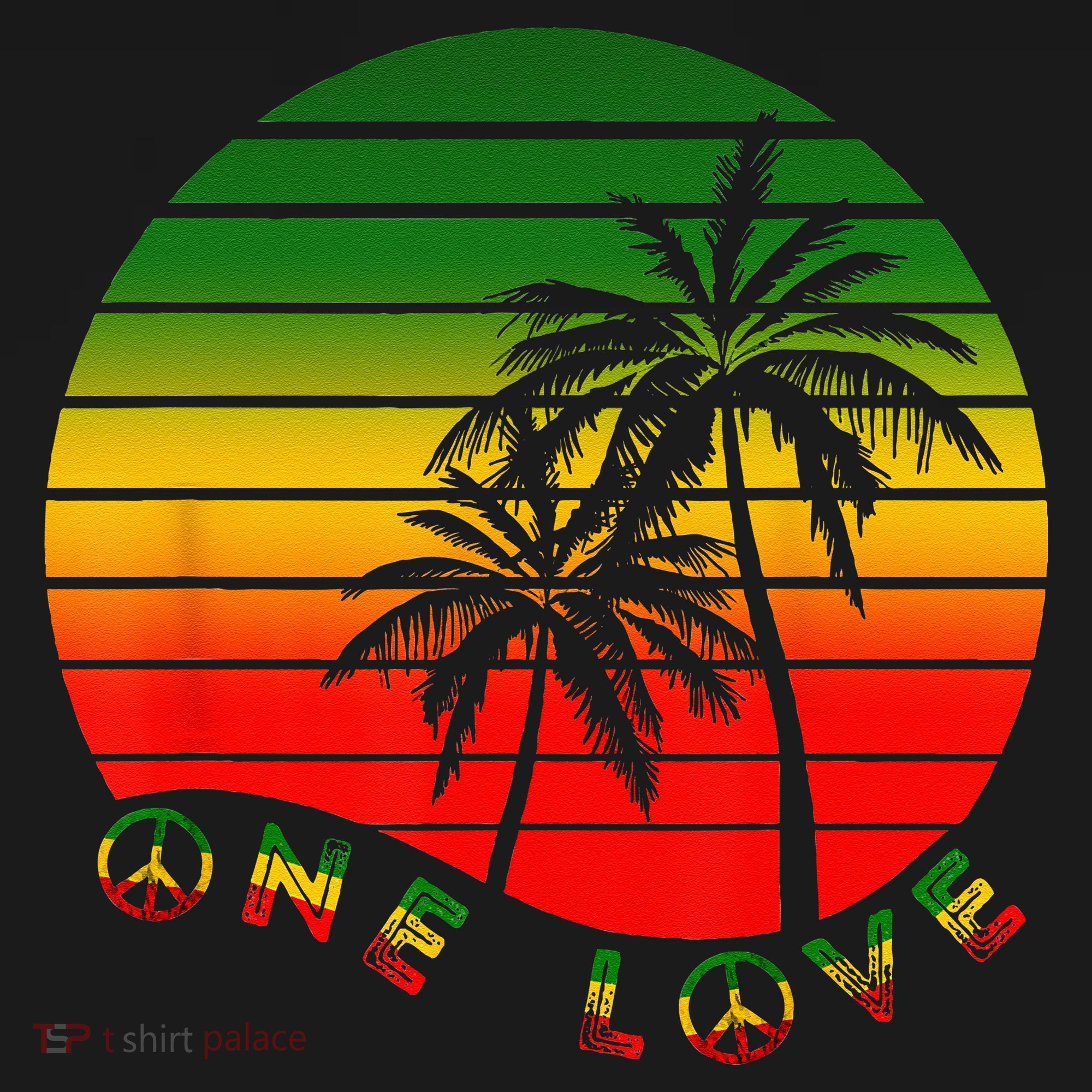 Rasta Reggae One Love Palms Reggaeton Rastafarian Pride Women's Hoodie