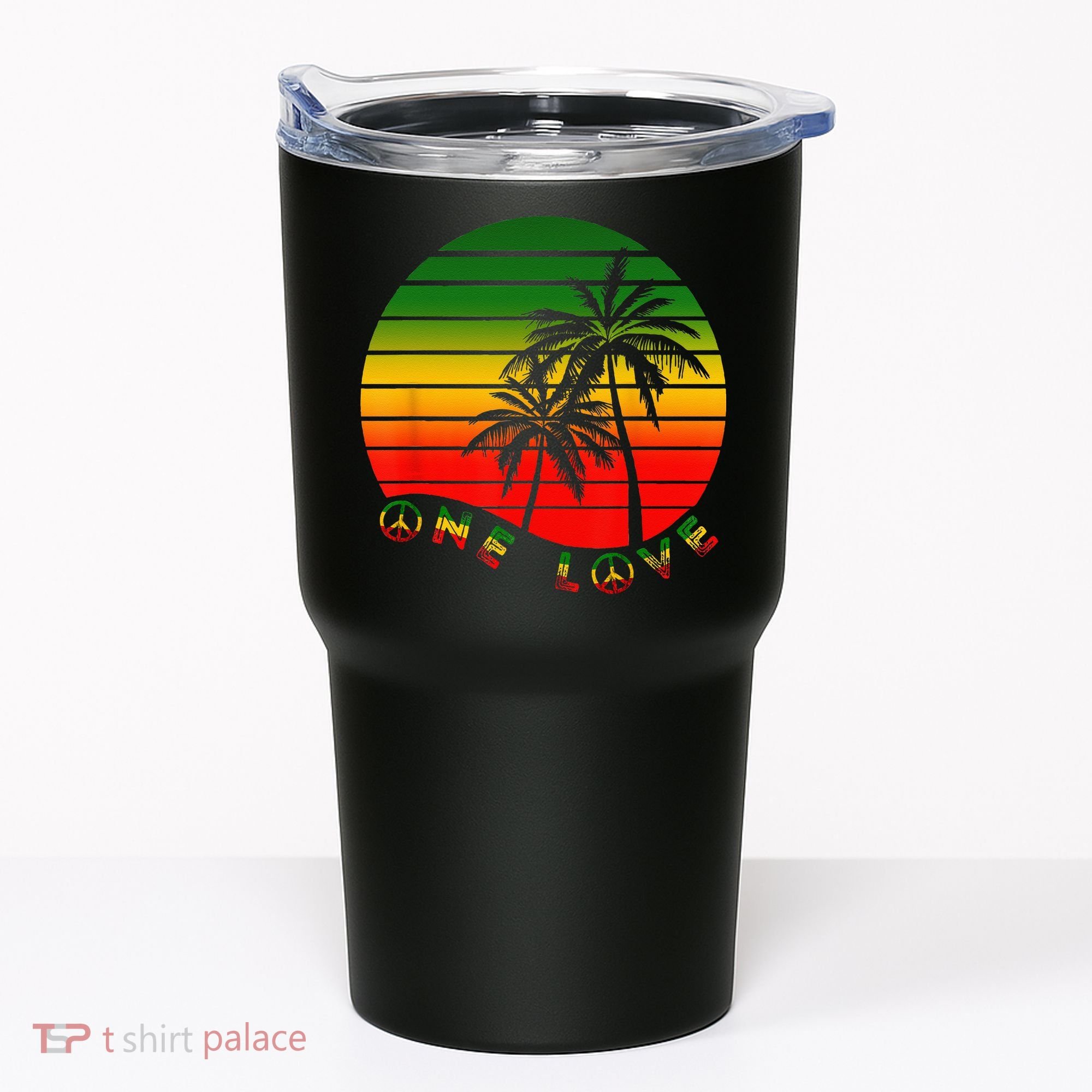 Rasta Reggae One Love Palms Reggaeton Rastafarian Pride Tumbler