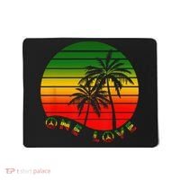 Rasta Reggae One Love Palms Reggaeton Rastafarian Pride Mousepad thumb 0