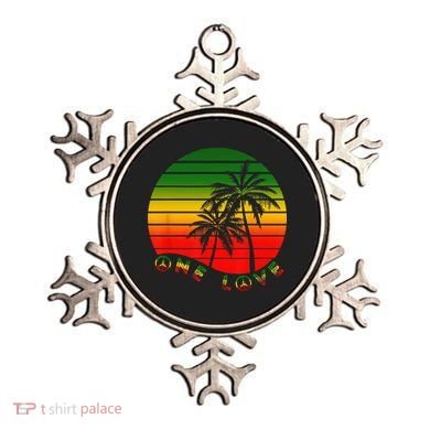 Rasta Reggae One Love Palms Reggaeton Rastafarian Pride Ornament