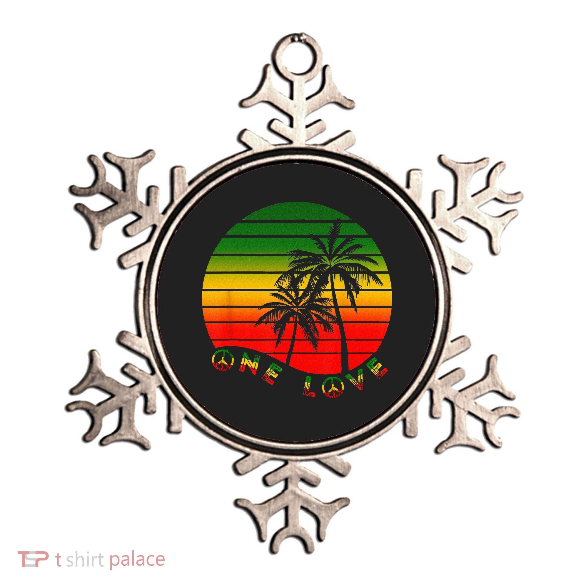 Rasta Reggae One Love Palms Reggaeton Rastafarian Pride Ornament