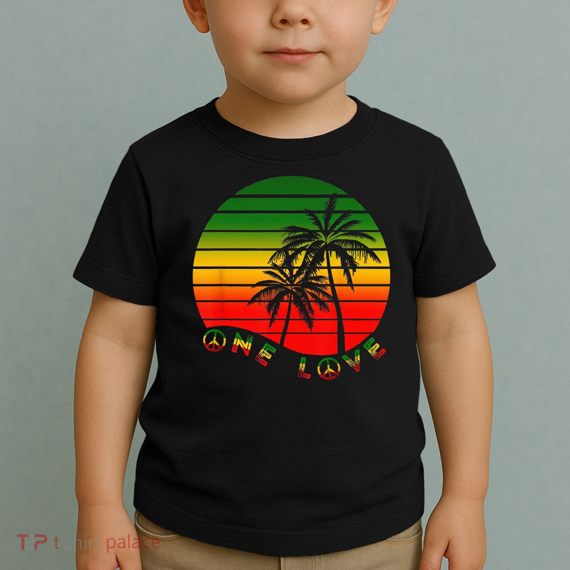 Rasta Reggae One Love Palms Reggaeton Rastafarian Pride Toddler T-Shirt