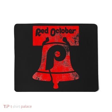 Retro Red October Philly Philadelphia Vintage Ring the bell Mousepad