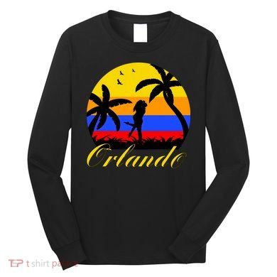 Retro Romantic Orlando Sunset Long Sleeve Shirt
