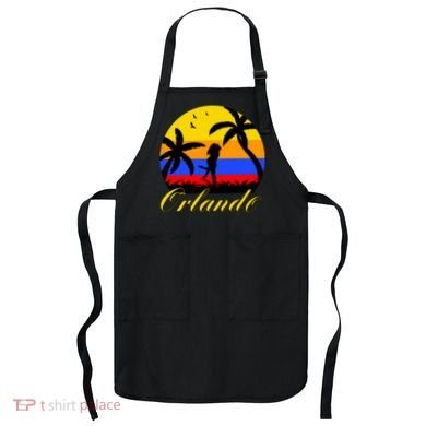 Retro Romantic Orlando Sunset Apron