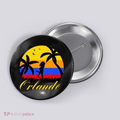 Retro Romantic Orlando Sunset Button