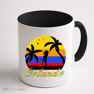 Retro Romantic Orlando Sunset Coffee Mug back