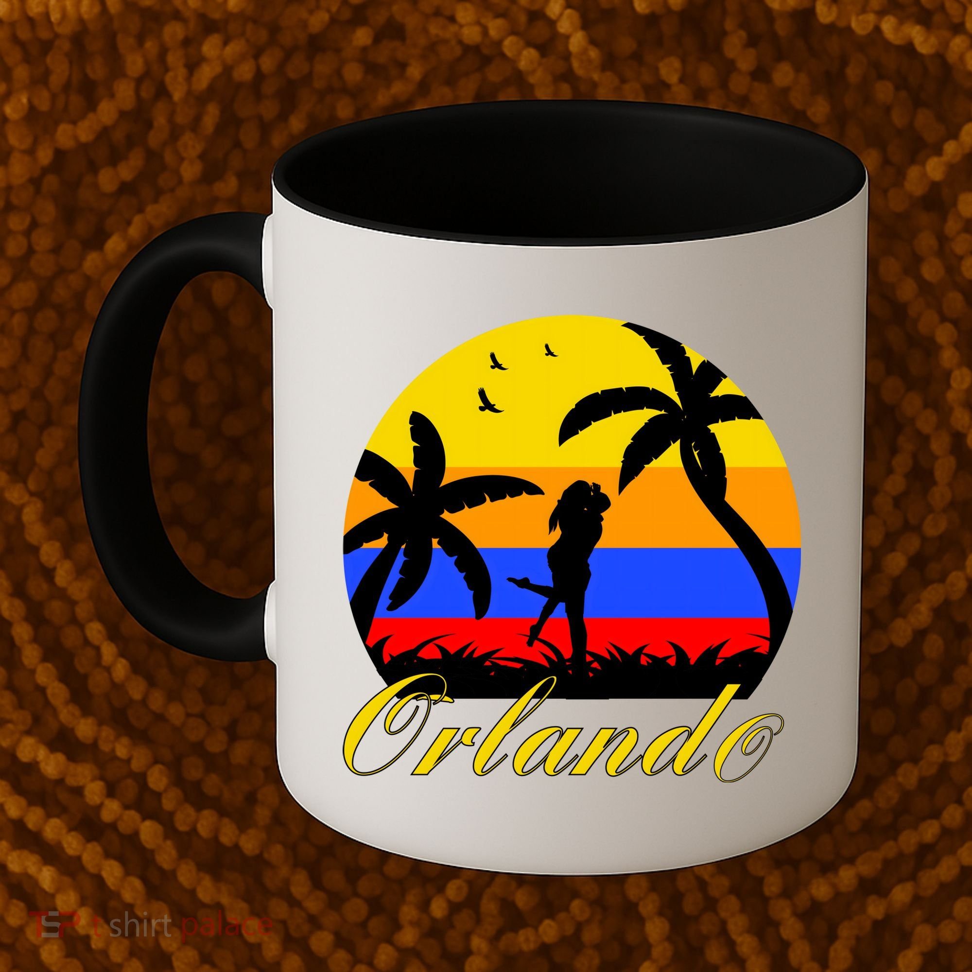 Retro Romantic Orlando Sunset Coffee Mug