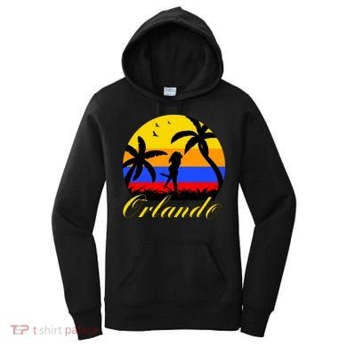 Retro Romantic Orlando Sunset Women's Hoodie