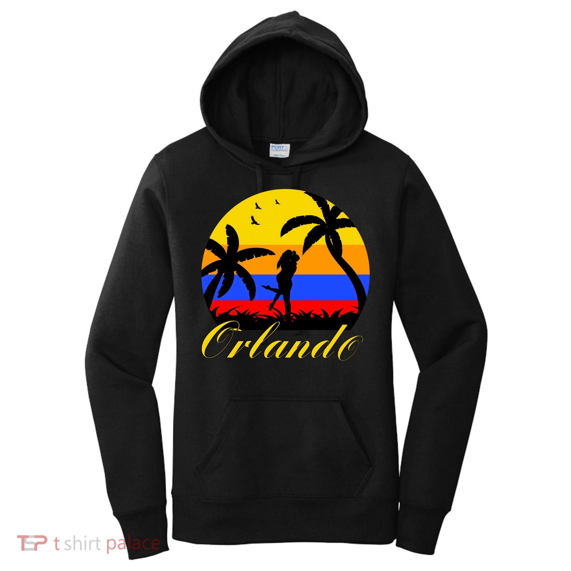 Retro Romantic Orlando Sunset Women's Hoodie