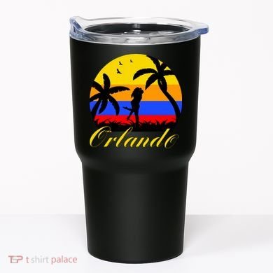 Retro Romantic Orlando Sunset Tumbler