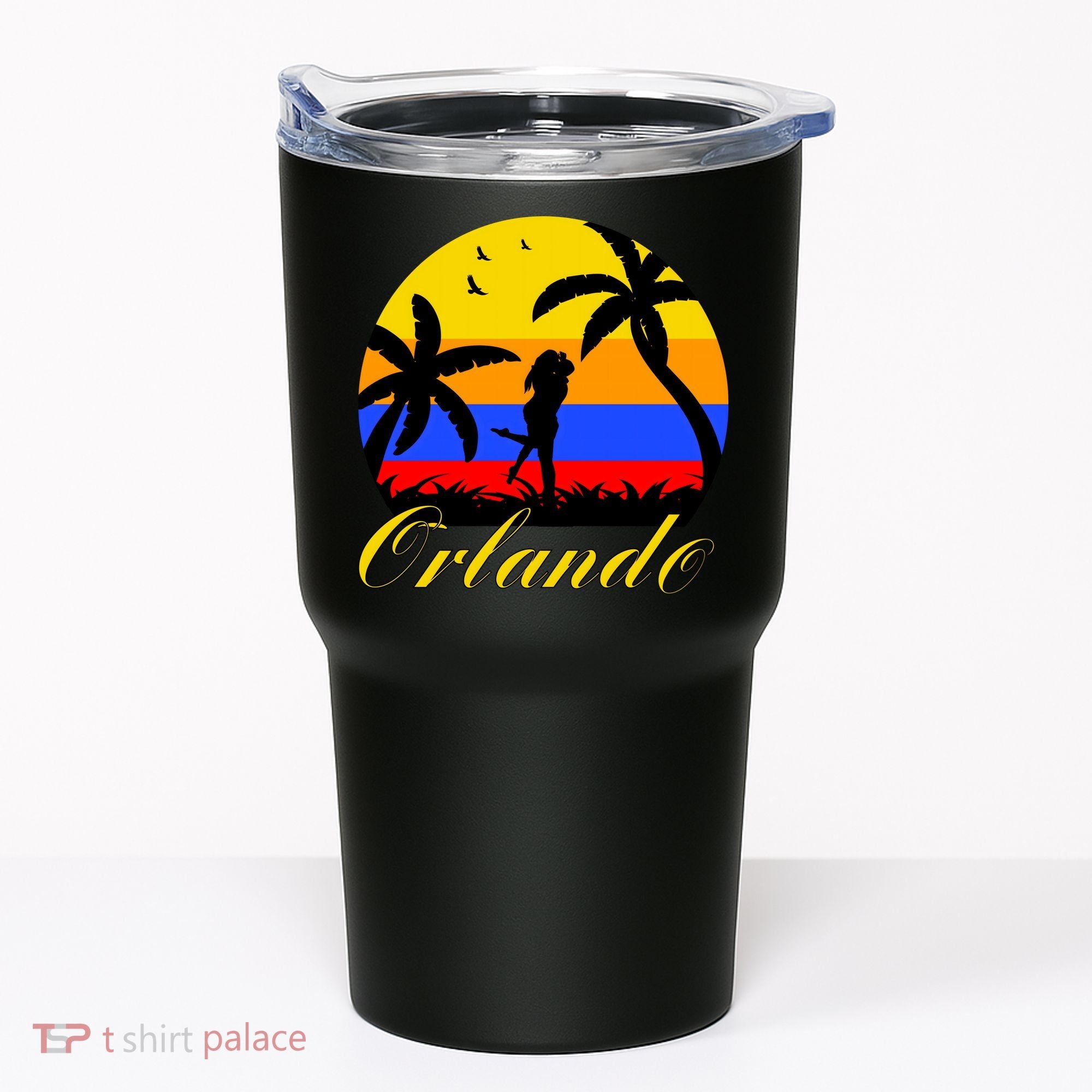 Retro Romantic Orlando Sunset Tumbler