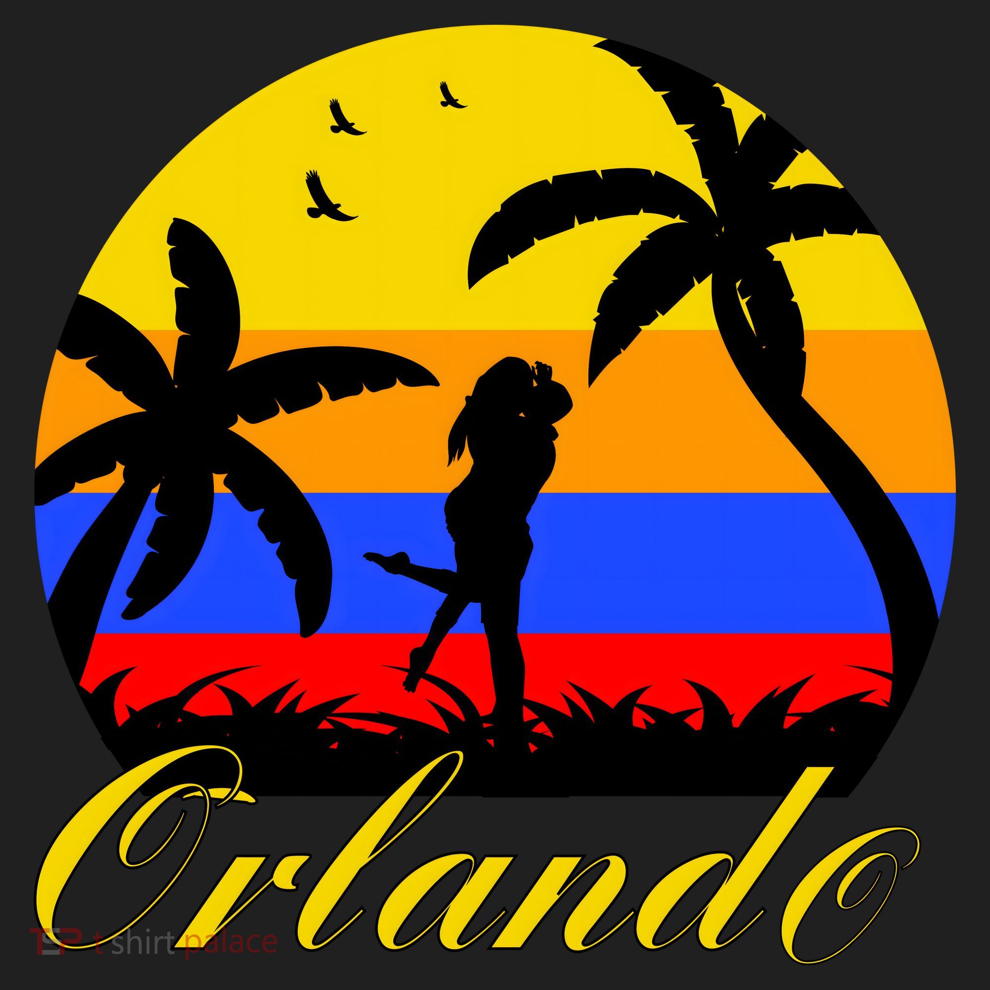 Retro Romantic Orlando Sunset Tumbler