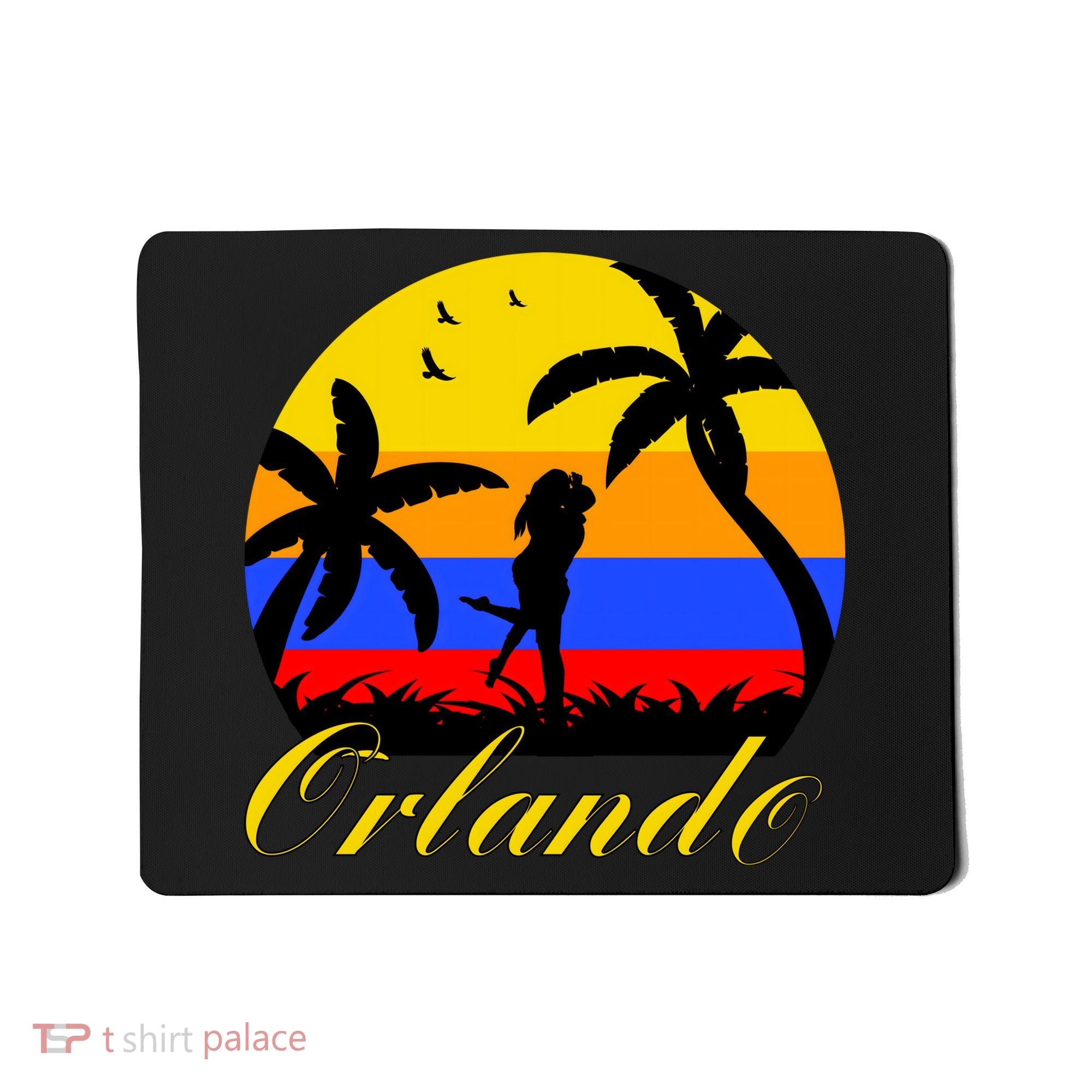 Retro Romantic Orlando Sunset Mousepad