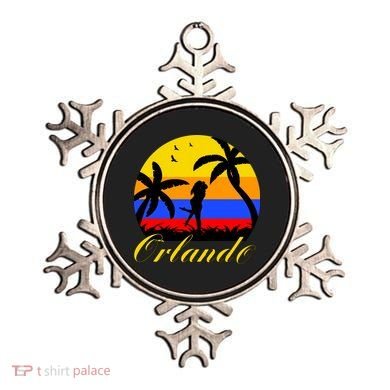 Retro Romantic Orlando Sunset Ornament