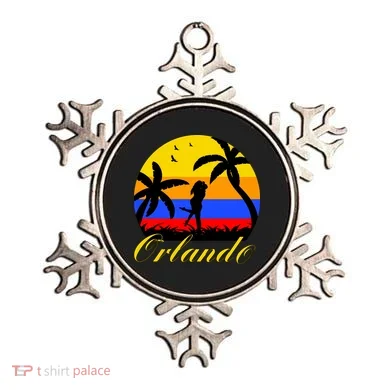 Retro Romantic Orlando Sunset Ornament